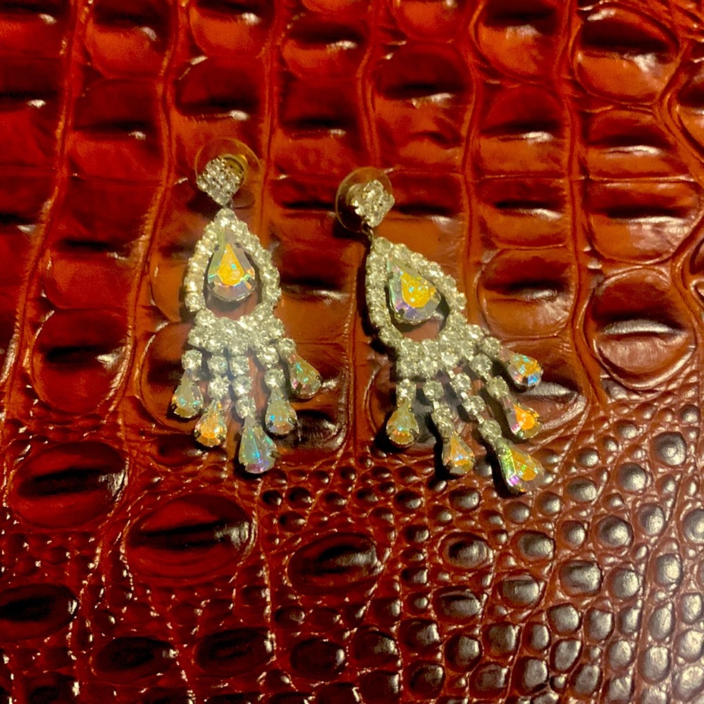 Silver tone earrings